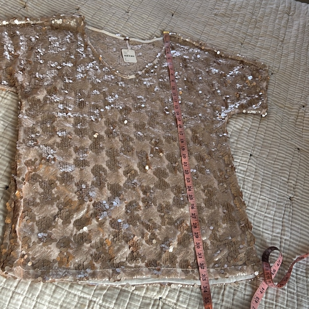 Free People Sequin Mini Dress in Rose Gold - Picture 7 of 10